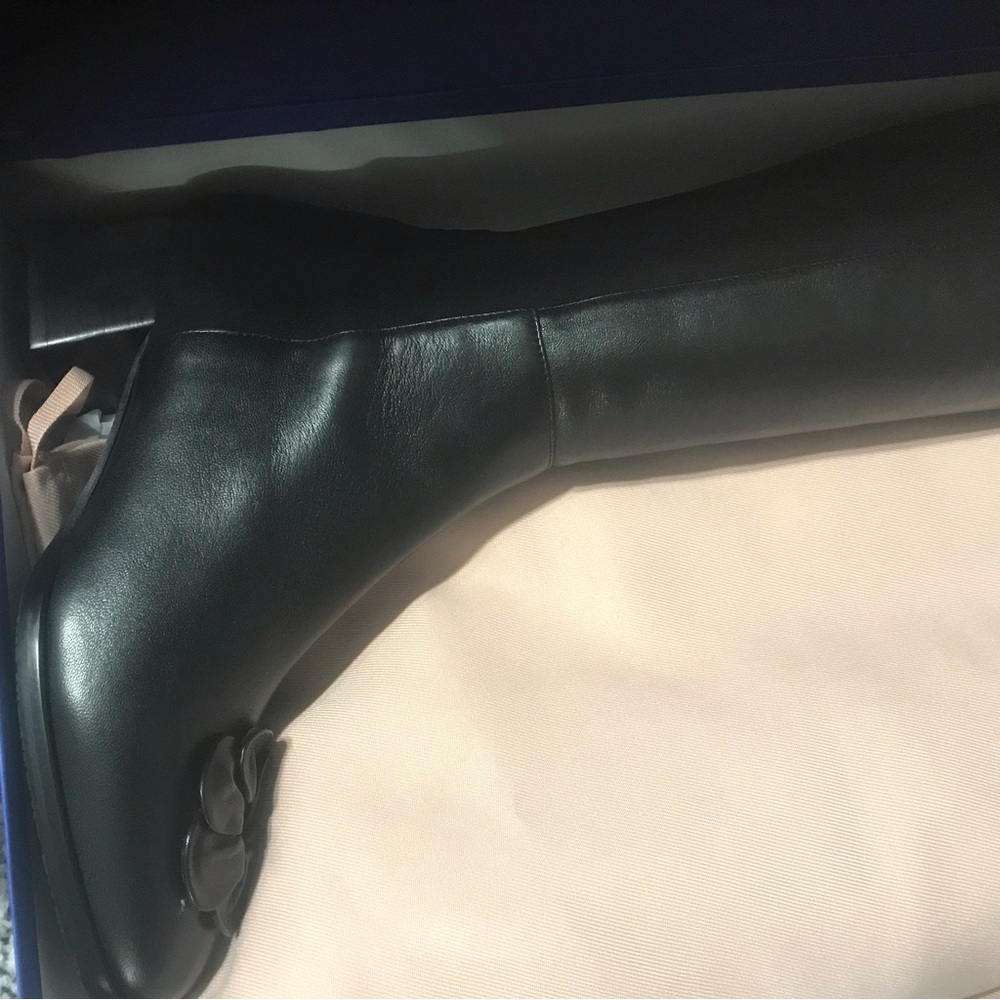 New Stuart Weitzman Black Over-the-Knee Leather Boots - Picture 5 of 16